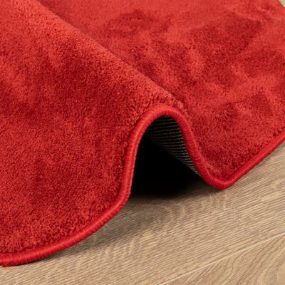 vidaXL Teppich OVIEDO Kurzflor Rot Ø 200 cm