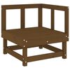 vidaXL Garten-Ecksofa Honigbraun Massivholz Kiefer