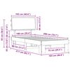 vidaXL Bettgestell mit gepolstertem Kopfteil Hellgrau 100 x 200 cm