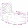 vidaXL LED Boxspringbett mit Matratze Schwarz 90 x 190 cm Stoff