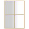 vidaXL Duschwand f&uuml;r Begehbare Dusche ESG Klarglas Golden 140x195cm