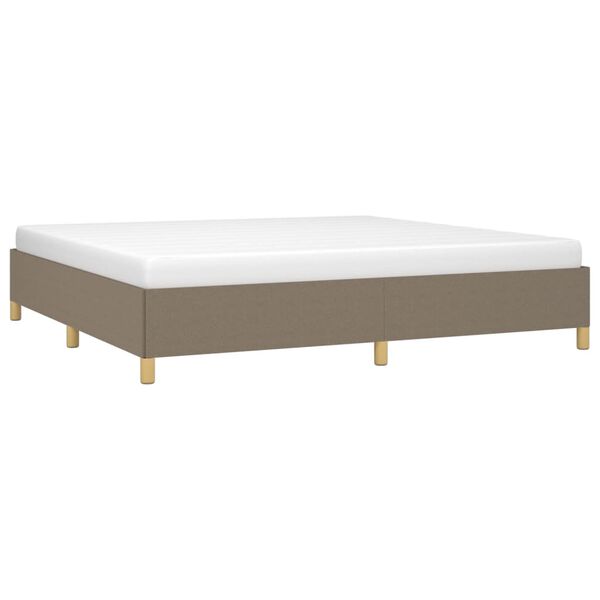 vidaXL Bettgestell ohne Matratze Taupe 200x200 cm Stoff