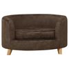 vidaXL Hundesofa Braun 69x69x36 cm Pl&uuml;sch