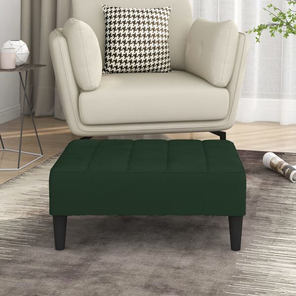 vidaXL Fu&szlig;hocker Dunkelgr&uuml;n 78x56x32 cm Samt