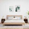 vidaXL Nachttische mit LED-Leuchten 2 Stk. Braun Eiche 40x39x48,5 cm