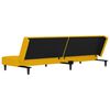 vidaXL Schlafsofa 2-Sitzer mit 2 Kissen Gelb Samt