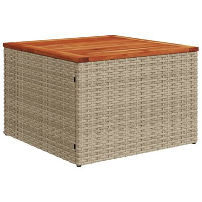 vidaXL 8-tlg. Garten-Sofagarnitur mit Kissen Beige Poly Rattan