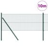 vidaXL Zaunpfosten Gr&uuml;n 10 x 0,6 m (16 x 16 mm Netz) Stahl und PVC