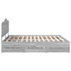 vidaXL Bettrahmen Graues Sonoma 200 x 200 cm Ingenieurs Holz