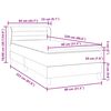 vidaXL Boxspringbett mit Matratze Hellgrau 80x220 cm Samt