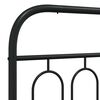 vidaXL Ersatz-Kopfteil Metall Schwarz 107 cm