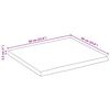 vidaXL Tischplatte mit Baumkante 60x60x2,5 cm Massivholz Mango