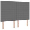 vidaXL Boxspringbett Hellgrau und Wei&szlig; 140 x 200 cm Cordstoff