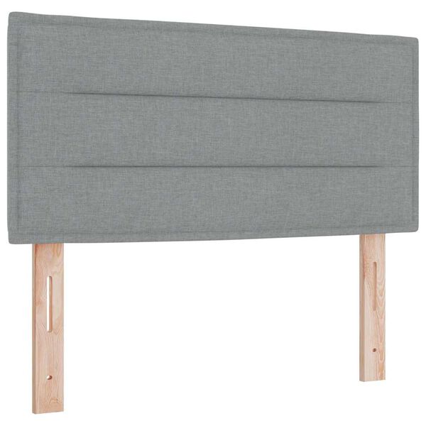 vidaXL Kopfteil mit Kopfteil Hellgrau 90 cm Kunstleder