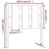 vidaXL Bett-Kopfteil Grau 105,5x4x100 cm Massivholz Kiefer
