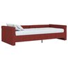 vidaXL Tagesbett mit Matratze USB Weinrot Stoff 90x200 cm