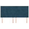vidaXL Kopfteil Dunkelblau 200 x 5 x 118/128 cm Samt
