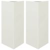 vidaXL Pflanzk&uuml;bel 2 Stk. Wei&szlig; Dreieckig 40x34,5x75 cm Stahl