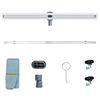 vidaXL 360&deg; Duschablauf mit slim Modell Silber 100 cm Edelstahl 304
