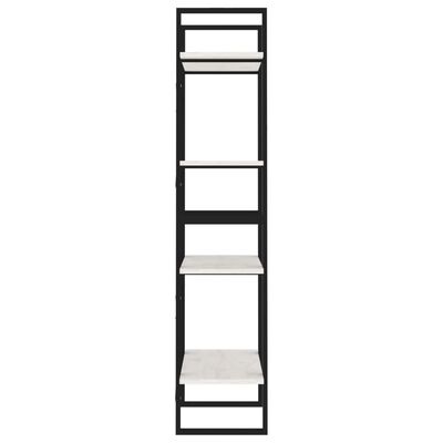 vidaXL Bücherregal 4 Fächer Weiß 60x30x140 cm Kiefer Massivholz