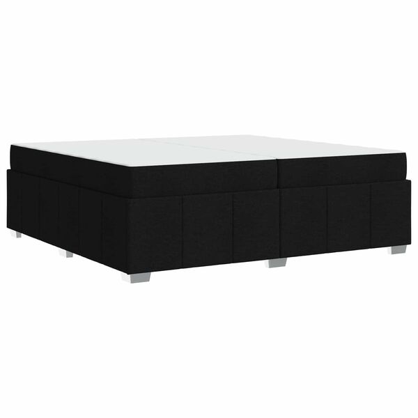 vidaXL Bettrahmen mit Matratze Schwarz 200 x 200 cm Stoff