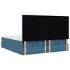 vidaXL Ottoman-Bett mit Matratzen & LED Dunkelblau 200x200 cm Samt