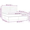 vidaXL Boxspringbett mit Matratze Dunkelgr&uuml;n 180x200 cm Samt