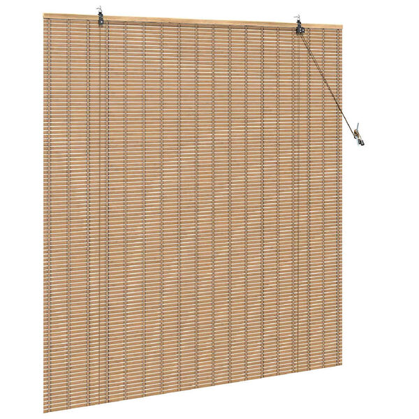 vidaXL Rollo mit Vorh&auml;ngen Natur 150 x 160 cm Bambus