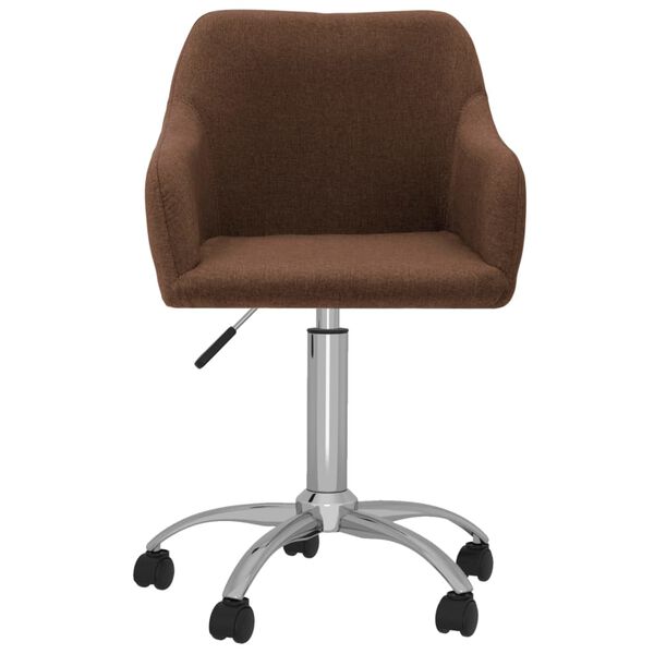 vidaXL Esszimmerst&uuml;hle 4 Stk. Drehbar Braun Stoff