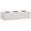 vidaXL Schrank mit Schiebet&uuml;r & Pflanzkasten Grau 90x40x113 cm Stahl