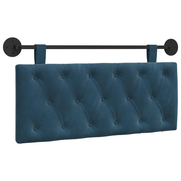 vidaXL H&auml;ngevorderseite Wandmontiert Blau 110 x 55 x 7 cm Samt
