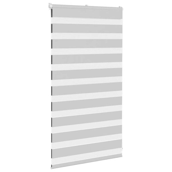 vidaXL Doppelrollo Hellgrau 70x100 cm Stoffbreite 65,9 cm Polyester