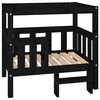 vidaXL Hundebett Schwarz 75,5x63,5x70 cm Massivholz Kiefer