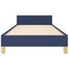vidaXL Bettgestell mit Kopfteil Blau 90x190 cm Stoff