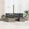 vidaXL Garten-Sofa-Set 6 pcs Grau Poly Rattan
