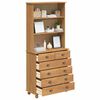 vidaXL Hutch ASKIM Honigwachs 91 x 40 x 200,5 cm Massives Kiefernholz
