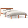 vidaXL Massivholzbett ohne Matratze Wachsbraun 140x190 cm Kiefernholz