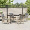 vidaXL Garten Essgruppe mit Kissen 5 pcs Beige Poly-Rattan