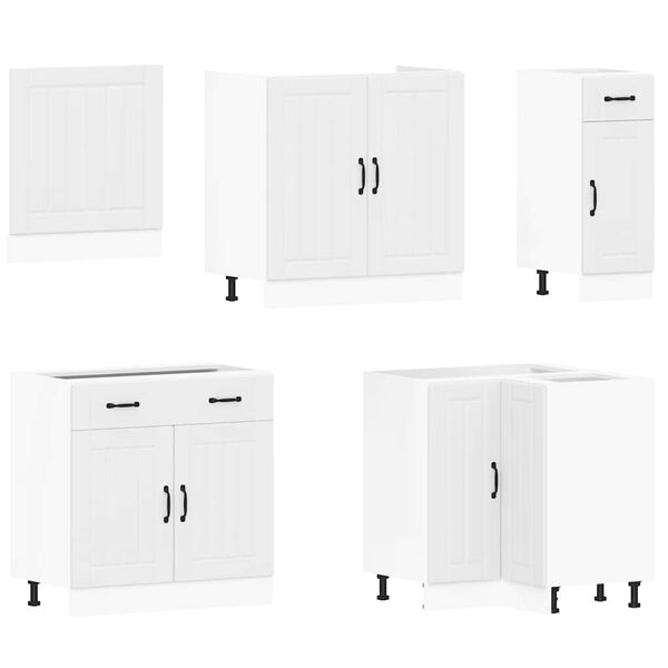 vidaXL 11-tlg. K&uuml;chenschrank-Set Lucca Wei&szlig; Holzwerkstoff