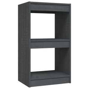 vidaXL B&uuml;cherregal Grau 40x30x71,5 cm Massivholz Kiefer