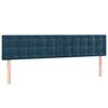 vidaXL Boxspringbett mit Matratze Dunkelblau 160x200 cm Samt