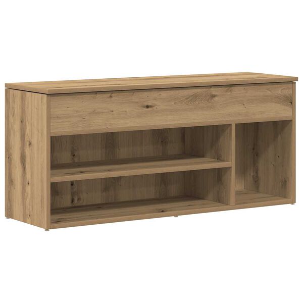 vidaXL Schuhbank Artisan-Eiche 102x30,5x45 cm Holzwerkstoff