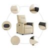 vidaXL Relaxsessel mit Aufstehhilfe Creme Stoff