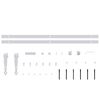 vidaXL Mini Schiebet&uuml;rbeschlag Set f&uuml;r Schrankt&uuml;ren Carbonstahl 152 cm