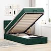 vidaXL Ottomane Bett mit Matratze & LEDs Dunkelgr&uuml;n 80x200 cm Samt