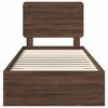 vidaXL Bettrahmen Braun Eichen-Optik 100 x 200 cm Holzwerkstoff