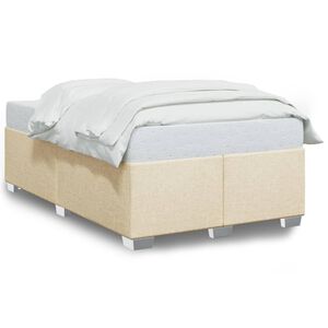 vidaXL Bettgestell ohne Matratze Creme 120x200 cm Stoff
