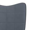vidaXL Relaxsessel Dunkelgrau Samt und PVC