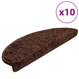 vidaXL Stufenmatten 10 Stk. 65x21x4 cm Braun Halbrund Gro&szlig;