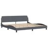 vidaXL Bett mit Matratze Dunkelgrau 200x200 cm Samt